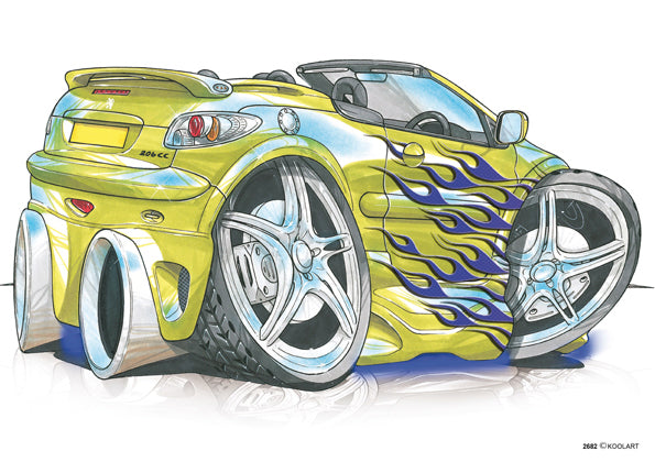 Peugeot 206CC Tuning Yellow (SKU2682)