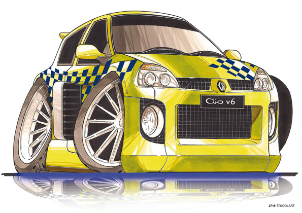 Renault Clio Tuning Yellow (SKU2716)