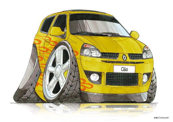 Renault Clio Tuning Yellow (SKU2756)