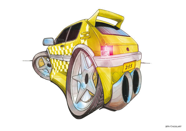 Peugeot 205 Gti Tuning Yellow (SKU2771)