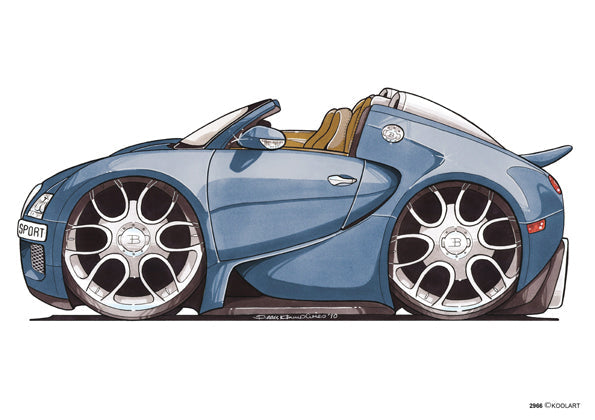 Bugatti Veyron Roadster Blue (SKU2966)