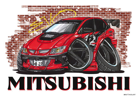 Mitsubishi Evo Red (SKU3012)