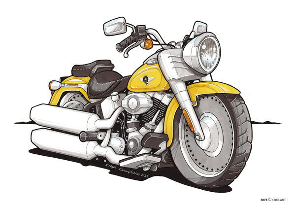 Harley Davidson Fatboy Yellow (SKU3073)