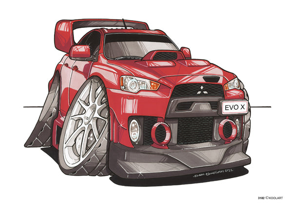 Mitsubishi Evo X FQ Red (SKU3182)