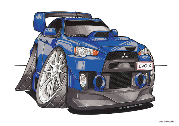Mitsubishi Evo X FQ Blue (SKU3183)