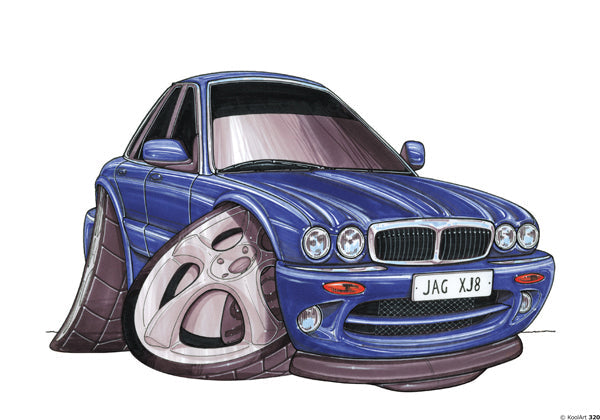 Jaguar XJ8 Blue (SKU320)