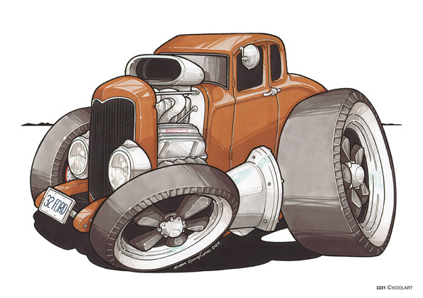 Ford 32 Roadster Brown/Orange (SKU3231)