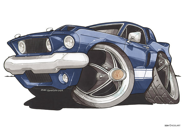 Ford 67 Mustang Gt500 Blue (SKU3234)