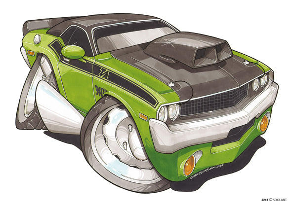Dodge Charger Cuda Green/Black (SKU3241)