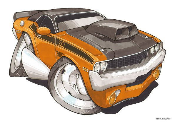 Dodge Charger Cuda Orange/Black (SKU3243)