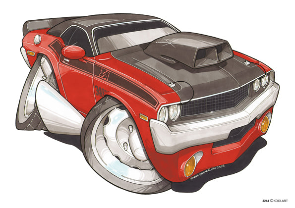 Dodge Charger Cuda Red/Black (SKU3244)