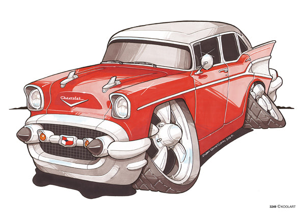Chevrolet 57 Bel Air Red (SKU3249)