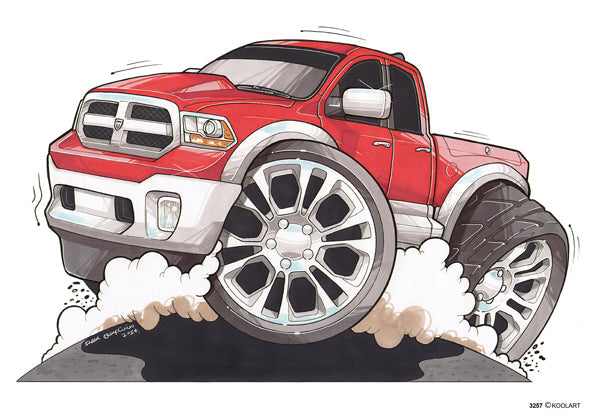 Dodge Ram 1500 Red Pickup (SKU3257)