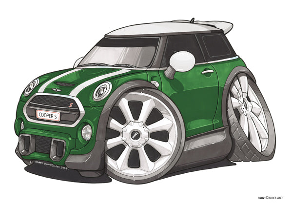 Mini Cooper S Green/White (SKU3282)