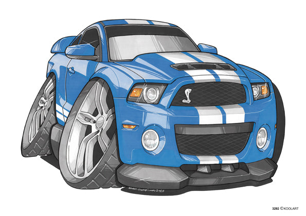 Ford Mustang Gt500 Blue/White (SKU3292)