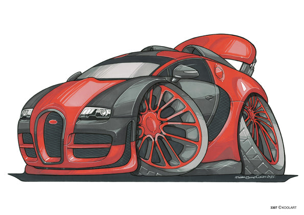 Bugatti Veyron Red/Black (SKU3307)