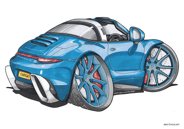 Porsche 911 Targa 4 Blue/Blue (SKU3313)