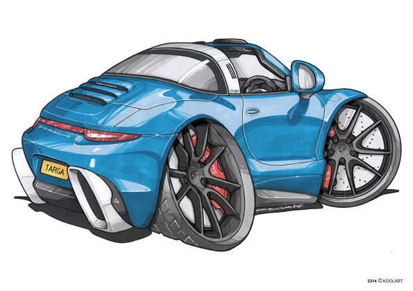 Porsche 911 Targa 4 Blue/Black (SKU3314)