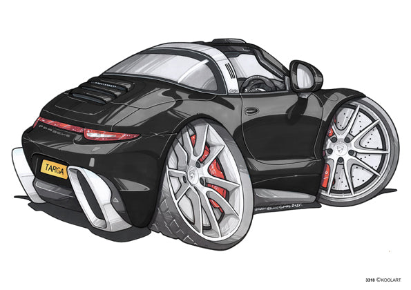 Porsche 911 Targa 4 Black/Silver (SKU3318)