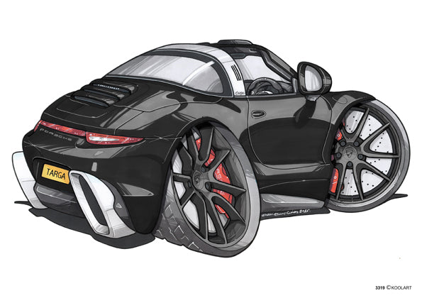 Porsche 911 Targa 4 Black/Black (SKU3319)