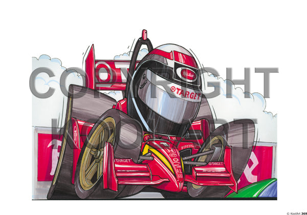 Honda (A Zanardi) Red Target Livery - IndyCar (SKU369)