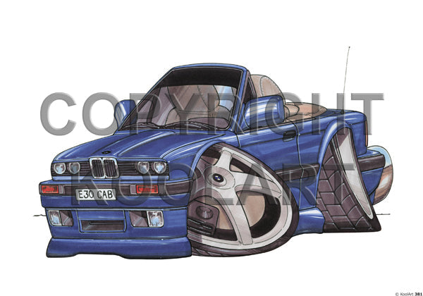 BMW M3 E30 Cabrio Blue (SKU381)