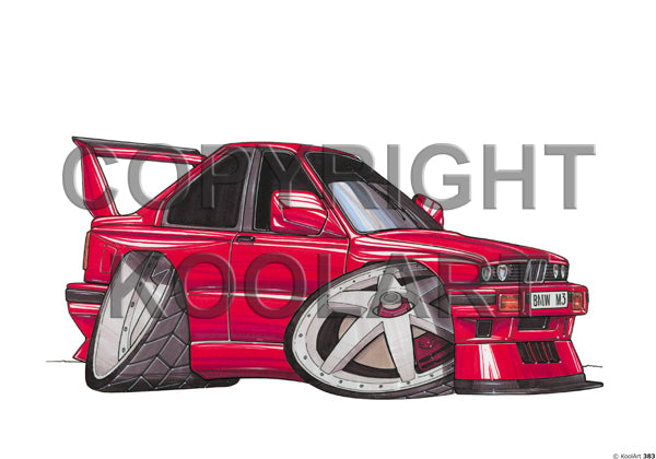 BMW M3 E30 Evo Red (SKU383)