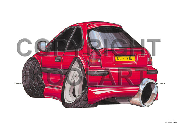 Honda Civic '95 Red (SKU388)