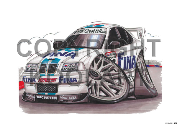 BMW 320I E36 Touring Car White/Blue Fina Livery (SKU574)