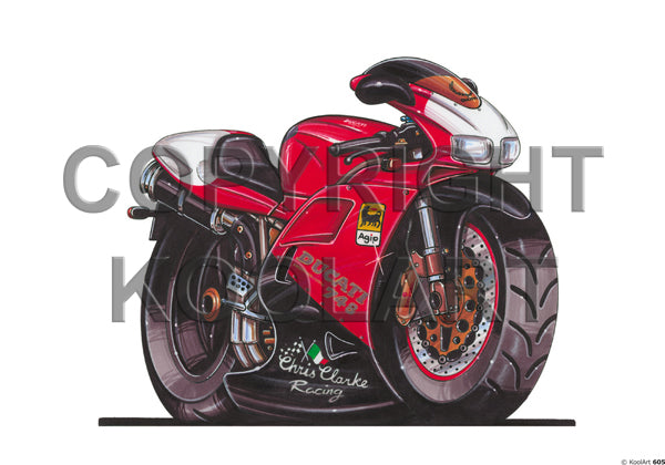 Ducati 748 Chris Clarke Racing Red / Black (SKU605)