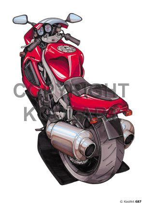 Honda Firestorm VTR1000F Red / Black (SKU687)