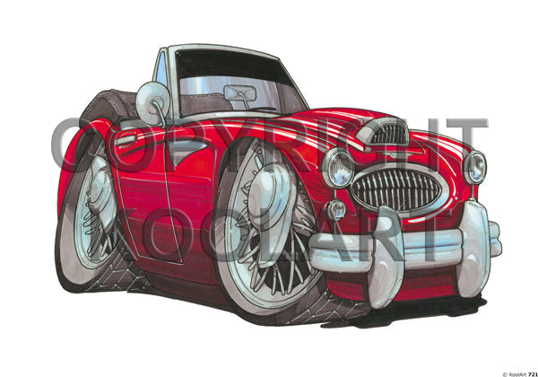 Austin Healey 3000 Red (SKU721)