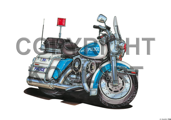 Harley Davidson Police Patrol NYC Blue / White (SKU734)