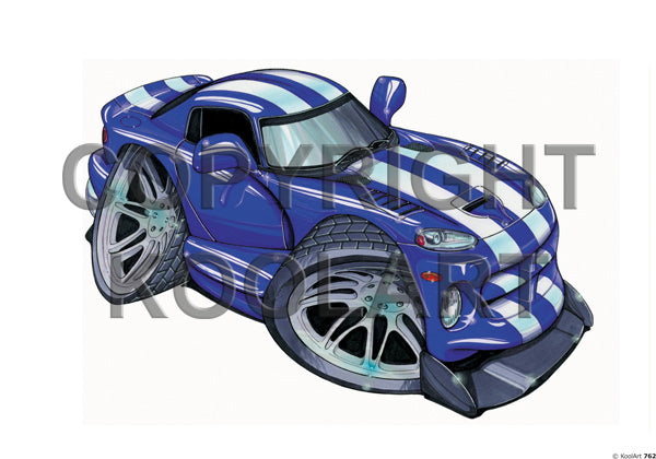 Chrysler Dodge Viper Blue / White (SKU762)