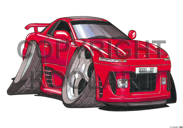 Mitsubishi 3000 GT Red (SKU766)