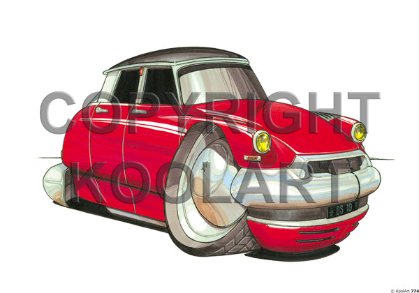 Citroen DS 19 Red (SKU774)