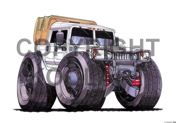 Hummer Military Vehicle White (SKU792)