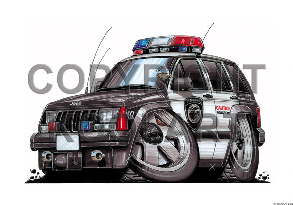 Chrysler Jeep Cherokee Black / Grey / Police (SKU795)