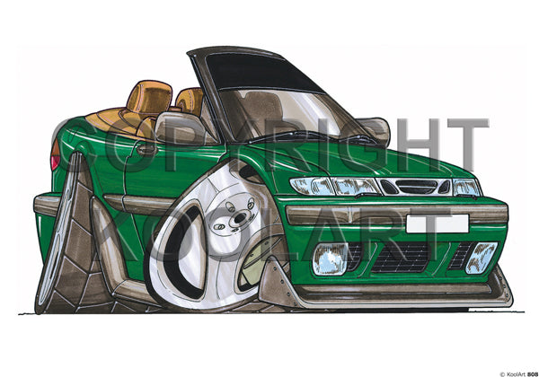 Saab 900 Cabrio Green (SKU808)