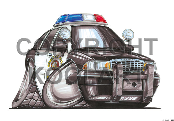 Chevrolet Caprice Black / White Police Car (SKU895)