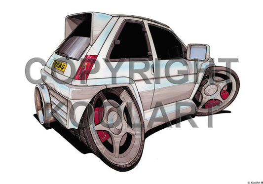 Renault 5 GT Turbo White (SKU9)