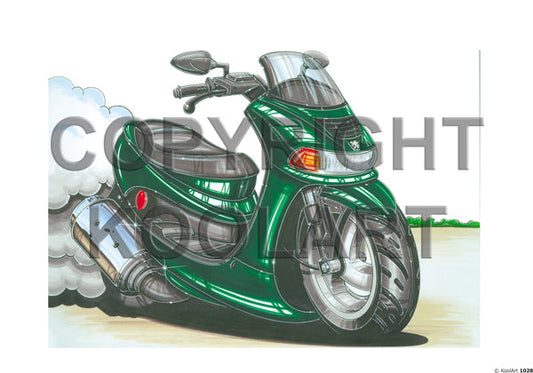 Peugeot Elysee Scooter Green (SKU1028)