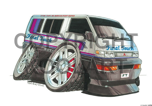 Mitsubishi Van White/Black (SKU1278)