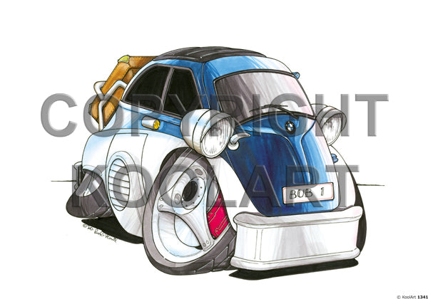 BMW Bubble Car Blue/White (SKU1341)