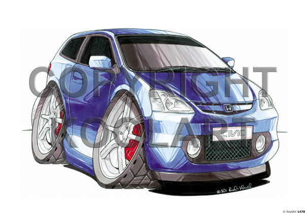 Honda Civic Blue (SKU1478)