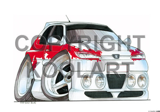 Peugeot 306 White/Red (SKU1488)