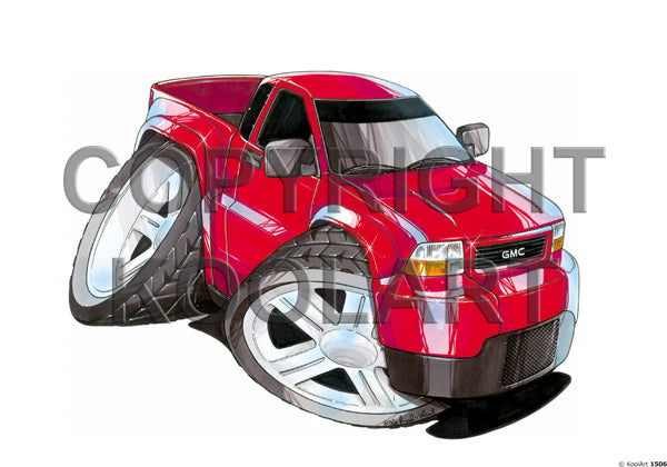 GMC Pick Up Truck Red (SKU1506)