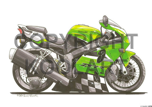 Kawasaki Zx-7R Ninja Green (SKU1576)