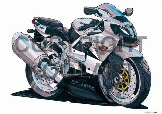 Kawasaki Zx-6R Silver (SKU1600)
