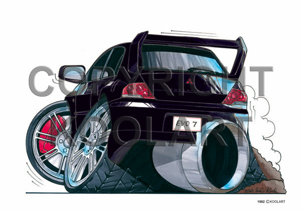 Mitsubishi Evo 7 Black (SKU1982)